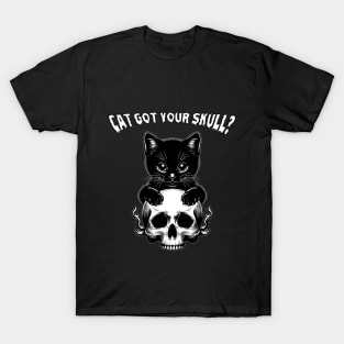 A Cute Black Cat Got Its Skull T-Shirt